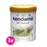 3x KENDAMIL Kojenecké BIO nature mléko 1 (800 g) DHA+