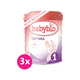 3x BABYBIO OPTIMA 1 kojenecké bio mléko (800 g)