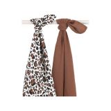 JOLLEIN Osuška 115x115 cm (2 ks) Leopard natural JOLLEIN Osuška 115x115 cm (2 ks) Leopard natural