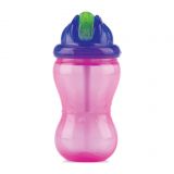 NUBY Hrneček netekoucí se sklápěcím brčkem a 360 ml, 12 m+ fialový NUBY Hrneček netekoucí se sklápěcím brčkem a 360 ml, 12 m+ fialový