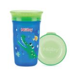 NUBY Hrneček netekoucí 360° 300ml, 6 m+ modrá/zelená NUBY Hrneček netekoucí 360° 300ml, 6 m+ modrá/zelená