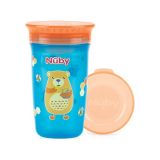 NUBY Hrneček netekoucí 360° 300ml, 6 m+ modrá/oranžová NUBY Hrneček netekoucí 360° 300ml, 6 m+ modrá/oranžová