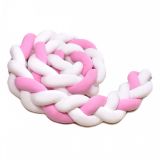 T-TOMI Pletený mantinel 360 cm, white + pink T-TOMI Pletený mantinel 360 cm, white + pink