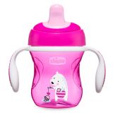 CHICCO Hrneček Trénujeme s držadly 200 ml, růžový 6 m+ CHICCO Hrneček Trénujeme s držadly 200 ml, růžový 6 m+