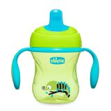 CHICCO Hrneček Trénujeme s držadly 200 ml, zelený 6 m+ CHICCO Hrneček Trénujeme s držadly 200 ml, zelený 6 m+