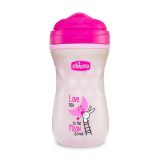CHICCO Hrneček Shiny termo floureskujúci s hubičkou 266 ml, růžový 14 m+ CHICCO Hrneček Shiny termo floureskujúci s hubičkou 266 ml, růžový 14 m+
