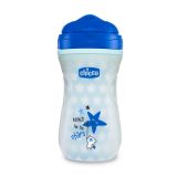CHICCO Hrneček Shiny termo floureskujúci s hubičkou 266 ml, modrý 14 m+ CHICCO Hrneček Shiny termo floureskujúci s hubičkou 266 ml, modrý 14 m+