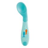 CHICCO Lžička se zahnutou špičkou 8 m+, modrá CHICCO Lžička se zahnutou špičkou 8 m+, modrá