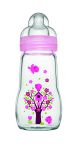 MAM Lahev skleněná Feel good 260 ml, 2m+ růžová MAM Lahev skleněná Feel good 260 ml, 2m+ růžová