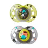 TOMMEE TIPPEE Šidítko symetrické C2N silikon Night 2 ks (18-36 m) Vesmír TOMMEE TIPPEE Šidítko symetrické C2N silikon Night 2 ks (18-36 m) Vesmír
