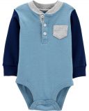 CARTER'S Body dlouhý rukáv Blue Henly 3 m/vel. 62 CARTER'S Body dlouhý rukáv Blue Henly 3 m/vel. 62