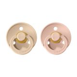 BIBS Colour dudlíky z přírodního kaučuku 2 ks vel. 1 Vanilla / Blush BIBS Colour dudlíky z přírodního kaučuku 2 ks vel. 1 Vanilla / Blush