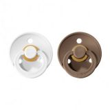 BIBS Colour dudlíky z přírodního kaučuku 2 ks vel. 1 White / Dark Oak BIBS Colour dudlíky z přírodního kaučuku 2 ks vel. 1 White / Dark Oak