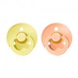 BIBS Colour dudlíky z přírodního kaučuku 2 ks vel. 1 Sunshine / Peach Sunset BIBS Colour dudlíky z přírodního kaučuku 2 ks vel. 1 Sunshine / Peach Sunset