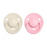 BIBS De Lux dudlíky z přírodního kaučuku 2 ks vel. 1 Ivory / Baby Pink BIBS De Lux dudlíky z přírodního kaučuku 2 ks vel. 1 Ivory / Baby Pink