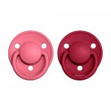 BIBS De Lux dudlíky z přírodního kaučuku 2 ks vel. 1 Coral / Ruby BIBS De Lux dudlíky z přírodního kaučuku 2 ks vel. 1 Coral / Ruby