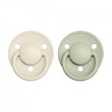 BIBS De Lux dudlíky z přírodního kaučuku 2 ks vel. 1 Ivory / Sage BIBS De Lux dudlíky z přírodního kaučuku 2 ks vel. 1 Ivory / Sage