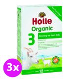 3x HOLLE Bio Detská mliečna výživa na bázi kozieho mlieka , pokračovacia formule 3