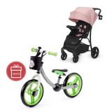 KINDERKRAFT Kočárek sportovní Cruiser Pink + Dětské odrážedlo 2way Next Green/Gray KINDERKRAFT Kočárek sportovní Cruiser Pink + Dětské odrážedlo 2way Next Green/Gray
