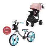 KINDERKRAFT Kočárek sportovní Cruiser Pink + Dětské odrážedlo 2way Next Turquoise KINDERKRAFT Kočárek sportovní Cruiser Pink + Dětské odrážedlo 2way Next Turquoise