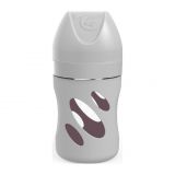 TWISTSHAKE Láhev kojenecká Anti-Colic skleněná 180 ml (dudl.S) Pastelově šedá TWISTSHAKE Láhev kojenecká Anti-Colic skleněná 180 ml (dudl.S) Pastelově šedá