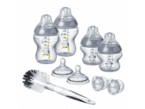 TOMMEE TIPPEE Sada kojeneckých lahviček C2N s kartáčem – šedá TOMMEE TIPPEE Sada kojeneckých lahviček C2N s kartáčem – šedá