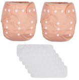 PETITE&MARS Set látkování 2x plenkové kalhotky Diappy Pink + 5x vkládací pleny PETITE&MARS Set látkování 2x plenkové kalhotky Diappy Pink + 5x vkládací pleny