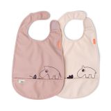 DONE BY DEER Set 2 ks bryndáčků Deer Friends - růžové DONE BY DEER Set 2 ks bryndáčků Deer Friends - růžové