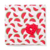 BABYONO Plena bambusová zavinovací 120 x 120 cm + chrastítko meloun BABYONO Plena bambusová zavinovací 120 x 120 cm + chrastítko meloun