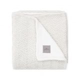 JOLLEIN Deka 75 x 100 cm River knit cream white/coral fleece JOLLEIN Deka 75 x 100 cm River knit cream white/coral fleece
