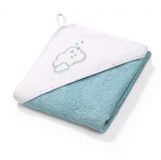 BABYONO Osuška s kapucí froté 100 x 100 - modrá BABYONO Osuška s kapucí froté 100 x 100 - modrá