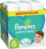 PAMPERS Active Baby 6 (13-18 kg) 128 ks Extra Large - jednorázové pleny