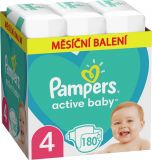 PAMPERS Active Baby 4 (9-14 kg) 180 ks Maxi měsíční balení - jednorázové plienky
