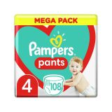 PAMPERS Pants 4 (9-15 kg) 108 ks Maxi Mega box - plienkové nohavičky