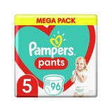 PAMPERS Pants 5 (11-18 kg) 96 ks Mega box - plienkové nohavičky