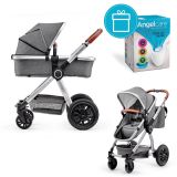 KINDERKRAFT Kočárek kombinovaný Veo 2v1 Grey + koš na pleny Angelcare KINDERKRAFT Kočárek kombinovaný Veo 2v1 Grey + koš na pleny Angelcare