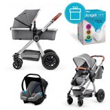 KINDERKRAFT Kočárek kombinovaný Veo 3v1 Grey + koš na pleny Angelcare KINDERKRAFT Kočárek kombinovaný Veo 3v1 Grey + koš na pleny Angelcare
