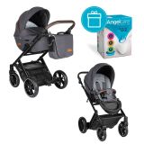 PETITE&MARS Kočárek kombinovaný Rover 2v1 Grey + koš na pleny Angelcare PETITE&MARS Kočárek kombinovaný Rover 2v1 Grey + koš na pleny Angelcare
