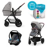 KINDERKRAFT Kočárek kombinovaný Xmoov 3v1 Grey + koš na pleny Angelcare KINDERKRAFT Kočárek kombinovaný Xmoov 3v1 Grey + koš na pleny Angelcare