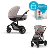 KINDERKRAFT Kočárek kombinovaný Prime 2v1 Beige + koš na pleny Angelcare KINDERKRAFT Kočárek kombinovaný Prime 2v1 Beige + koš na pleny Angelcare