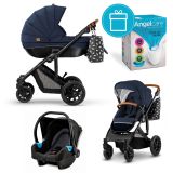 KINDERKRAFT Kočárek kombinovaný Prime 3v1 Deep Navy + koš na pleny Angelcare KINDERKRAFT Kočárek kombinovaný Prime 3v1 Deep Navy + koš na pleny Angelcare