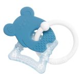 NATTOU Kousátko silikonové s chladící částí bez BPA modrá myška