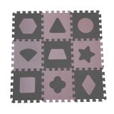 BABYDAN Pěnová hrací podložka puzzle Geometrické tvary, Rose 90 x 90 cm BABYDAN Pěnová hrací podložka puzzle Geometrické tvary, Rose 90 x 90 cm