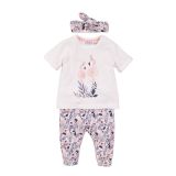 DIRKJE Set 2dílný s čelenkou 86 White+Multicolor DIRKJE Set 2dílný s čelenkou 86 White+Multicolor