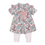 DIRKJE Set 2dílný šaty 80 White+Tropical Multicolor DIRKJE Set 2dílný šaty 80 White+Tropical Multicolor