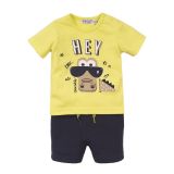 DIRKJE Set 2dílný kr. kalhoty 62 Neon Yellow+Navy DIRKJE Set 2dílný kr. kalhoty 62 Neon Yellow+Navy