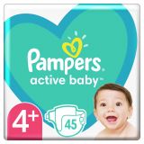 PAMPERS Active Baby jednorázové pleny vel. 4+, 45 ks, 10-15 kg