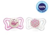 CHICCO Šidítko Physio Light silikonové noční děvče 2 ks, 2-6 m+ CHICCO Šidítko Physio Light silikonové noční děvče 2 ks, 2-6 m+