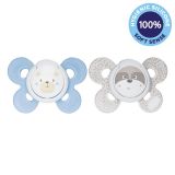 CHICCO Šidítko Physio Comfort silikonové chlapec - méďa/mýval 2 ks, 0-6 m CHICCO Šidítko Physio Comfort silikonové chlapec - méďa/mýval 2 ks, 0-6 m