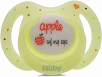 NUBY Dudlík silikonový oválný noční zelený 0-6 m NUBY Dudlík silikonový oválný noční zelený 0-6 m